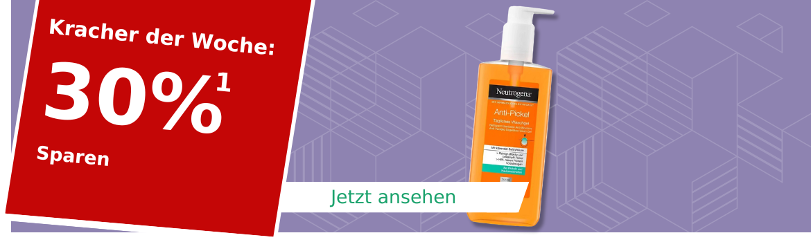 Sparen Sie 30% beim Kauf des Neutrogena Anti-Pickel Tägliches Waschgell bis zum 13. September